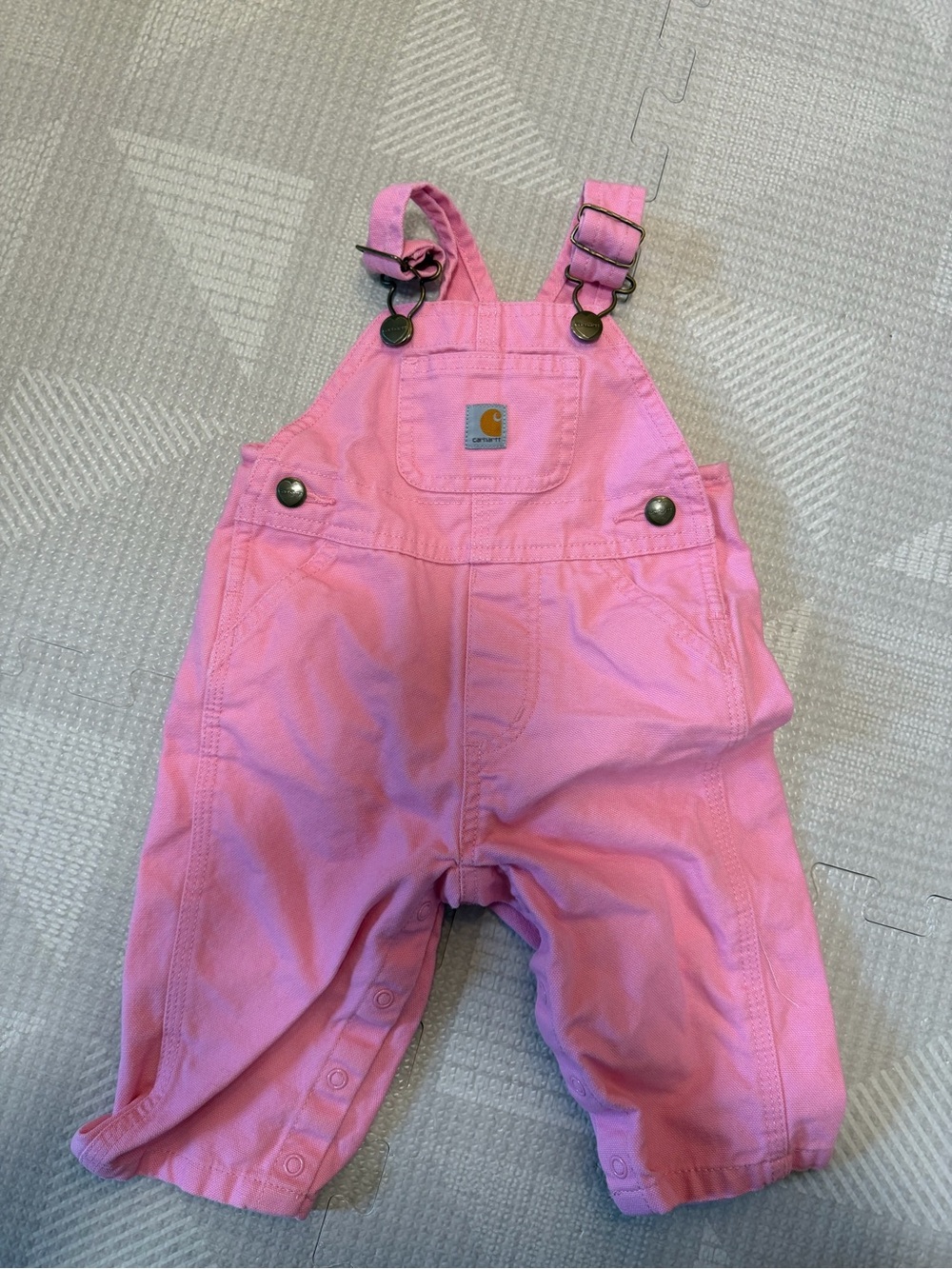 Carhartt Pink Toddler Overalls with Adjustable Straps